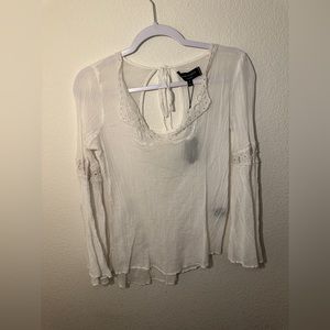 Max Studio Bell Sleeve White Blouse - NWT Size Small